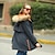 abordables Doudounes &amp; Parkas Femme-fourrure de raton laveur collier couleur de contraste parka chaud manteau de mode de véri de les femmes