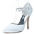 お買い得  ウェディングシューズ-女性用 靴 サテン 春 夏 スティレットヒール アイレット のために 結婚式 パーティー ホワイト ピンク シルバー ブルー パープル