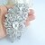 billige Brosjer-kvinners trendy legering sølv-tone Rhinestone krystall blomst bryllup brude brosje
