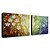 cheap Floral/Botanical Paintings-Oil Painting Hand Painted - Abstract Comtemporary Stretched Canvas