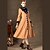 billige Kåper og trenchcoats-kvinners retro stil enkeltspent navy ensfarget bow midjen var tynn lomme lengre avsnitt ullkåpe