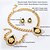 billiga Vip Deal-med presentförpackning kvinnors lejonhuvud halsband armband örhängen som 18K guldpläterad rhinestone smycken för kvinnor