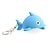 cheap Key Chains-Cartoon Dolphin LED Light with Sound Effects Keychain