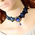 cheap Necklaces-Women&#039;s Sapphire Synthetic Sapphire Choker Necklace Collar Necklace Ladies Tattoo Style European Synthetic Gemstones Crystal Lace Blue Necklace Jewelry For Party Wedding Daily / Statement Necklace