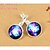 cheap Earrings-Women‘s European Deep Galaxy Silver Stud Earring(1 Pair)