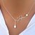 ieftine Coliere &amp; Pandative-Coliere cu Pandativ Perle Perle Imitație de Perle Argint Pentru femei Modă femei De Bază Arcan Frunze Coliere Pentru Nuntă Cadou Casual