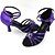 cheap Latin Shoes-Women&#039;s Latin Shoes / Ballroom Shoes Satin Sandal Buckle Customized Heel Customizable Dance Shoes Black / Gold / Purple