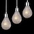 levne Závěsná světla-3 Lights Luxury Bulb Design Modern K9 Crystal Pendant Light