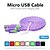 baratos Cabos e Carregador para telemóvel-Micro-USB 2.0 Cabo Normal PVC Adaptador de cabo USB Para
