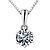 cheap Necklaces-Women&#039;s Diamond Cubic Zirconia Pendant Necklace Solitaire Round Cut Crown Ladies Basic Elegant Sterling Silver Zircon Cubic Zirconia White Necklace Jewelry For Wedding Party Gift Daily Casual