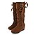 voordelige Dameslaarzen-Dames Kunstleer Lente Herfst Winter Kantoor &amp; Werk Formeel slouch boots Sleehak Zwart Bruin Khaki 7,5 - 9,5 cm