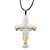 preiswerte Religiöser Schmuck-Pendant Halskette Leder Kreuz Christus Silber Golden + Silber Modische Halsketten Schmuck Für Weihnachts Geschenke Alltag Normal