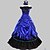 cheap Historical &amp; Vintage Costumes-Maria Antonietta Rococo Victorian 18th Century Vacation Dress Dress Party Costume Masquerade Prom Dress Women&#039;s Satin Cotton Costume Dark Blue Vintage Cosplay Party Prom Sleeveless Long Length Ball