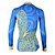 abordables Vêtements de cyclisme pour femmes-ILPALADINO Femme Manches Longues Maillot Velo Cyclisme Hiver Polyester Bleu Rayure Grandes Tailles Cyclisme Maillot Hauts / Top VTT Vélo tout terrain Vélo Route Respirable Séchage rapide Des sports