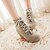 cheap Women&#039;s Boots-Women&#039;s Fall Winter Fashion Boots Faux Suede Dress Wedge Heel Lace-up Black Yellow Red Beige