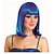 cheap Costume Wigs-Blue Bobo Style Short Cosplay Party Wig Synthetic Hair
