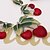 abordables Juego de Joyas-mujeres Senlan está un conjunto de collar lindo rojo cereza y el pendiente