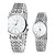 voordelige Trendy Horloge-Heren Dames Voor Stel Dress horloge Kwarts Legering Band Zilver Zilver