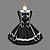 levne Šaty Lolita-Princeznovské Gothic Lolita Šaty Dámské Dívčí Bavlna japonština Cosplay Kostýmy Retro Bez rukávů Medium Length