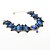 cheap Necklaces-Women&#039;s Sapphire Synthetic Sapphire Choker Necklace Collar Necklace Ladies Tattoo Style European Synthetic Gemstones Crystal Lace Blue Necklace Jewelry For Party Wedding Daily / Statement Necklace