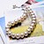 abordables Bracelets en perles-BRI.R® Fashion  S925 Silver Clasp 8-9mm Natural Round Pearl with White Crystal  Bracelet - 7&#039;&#039; with 0.7&#039;&#039; Thail Chain