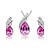 cheap Jewelry Sets-Women&#039;s Crystal Jewelry Set Stud Earrings Drop Earrings Pear Cut Solitaire Drop Party Ladies Basic Elegant Casual Fashion Austria Crystal Earrings Jewelry Purple / Red / Fuchsia For Party Special