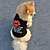 Недорогие Одежда для собак-Кошка Собака Футболка Буквы и цифры Классика Одежда для собак Дышащий Костюм Хлопок XS S M L