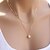 お買い得  パールネックレス-Women&#039;s Simple Double Layers Pearl Pendant Necklace