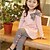 cheap Sets-Toddler Girls&#039; Clothing Set Long Sleeve Pink Dark Blue Striped Bow Casual Short / Fall / Spring