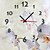 Недорогие Настенные часы на холсте-Современный современный пластик Квадратный В помещении Украшение Настенные часы Аналоговый Нет