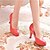 baratos Sapatos de Salto Alto de mulher-Mulheres Courino Primavera / Verão / Outono Salto Agulha Branco / Vermelho / Bege / Escritório e Carreira / Social / Social / 3-4