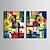 abordables Impresiones-arte de la lona estirada girasol acuarela pintura decoración abstracta conjunto de 2