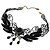 voordelige Kettingen-Dames Onyx Choker ketting Hangertjes ketting Slabbetje Laten vallen Bloem Dames Gotisch Elegant Wijnoogst Kant Legering Zwart Kettingen Sieraden Voor Feest Bruiloft Dagelijks Cosplaykostuums