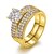 voordelige Ring-Statement Ring Diamant patiencespel Zirkonia Koper Gesimuleerde diamant Dames Europees Blinging 6 7 8 / 18K Goud