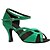 cheap Dance Shoes-Women&#039;s Latin Shoes Paillette / Leatherette Sandal Sequin / Buckle Stiletto Heel Non Customizable Dance Shoes Green