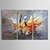 preiswerte Abstrakte Gemälde-Hang-Ölgemälde Handgemalte - Abstrakt Segeltuch Drei Paneele