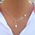 cheap Necklaces &amp; pendants-Pendant Necklace Pearl Pearl Imitation Pearl Silver Women&#039;s Fashion Ladies Basic Lariat Leaf Necklace For Wedding Gift Casual