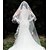 cheap Wedding Veils-One-tier Beaded Edge Wedding Veil Headpieces with Veil with Appliques 110.24 in (280cm) Organza
