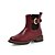 cheap Women&#039;s Boots-Women&#039;s Shoes Leatherette Spring Winter Low Heel Booties/Ankle Boots With For Dress Black Red Yellow