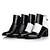 cheap Women&#039;s Boots-Women&#039;s Office &amp; Career Dress Winter Chunky Heel Leatherette Black White