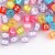 preiswerte Yoyos-diy Regenbogenfarben-Webmaschine Stil Gummi-Zubehör Buchstaben Perlen, 1box