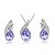 cheap Jewelry Sets-Women&#039;s Crystal Jewelry Set Stud Earrings Drop Earrings Pear Cut Solitaire Drop Party Ladies Basic Elegant Casual Fashion Austria Crystal Earrings Jewelry Purple / Red / Fuchsia For Party Special