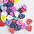 זול עבודות נייר-כפתורי לב הנקודה שירבוטים בצורת תפירת scraft DIY עץ (10 יח צבע אקראי)