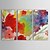 levne Abstraktní malby-Ručně malované Abstraktní Tři panely Plátno Hang-malované olejomalba For Home dekorace