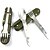 cheap Camp Kitchen-Camping Eating Utensil Set Chopsticks Camping Fork Multifunctional 8 in 1 for Stainless Steel Outdoor Outdoor