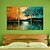 cheap Top Artists&#039; Oil paitings-Oil Painting Hand Painted - Landscape Canvas Three Panels