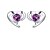 Недорогие Серьги-Фиолетовый Белый Цирконий Сердце Серьги Бижутерия Белый / Лиловый Назначение
