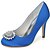 abordables Chaussures de mariée-Femme Chaussures Satin Printemps Eté Talon Aiguille pour Mariage Soirée &amp; Evénement Argenté Bleu Violet