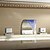 お買い得  浴室・洗面台用水栓金具-バスルームのシンクの蛇口 - 滝状吐水タイプ / LED クロム センターセット 二つのハンドル三穴Bath Taps