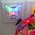 billige Dekor- og nattlys-sommerfugl natt lys energibesparende nydelig farge romantisk vegg lys natt lampe dekorasjon pære for baby soverom